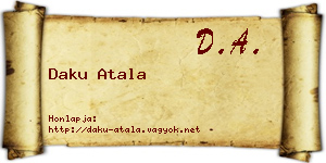 Daku Atala névjegykártya